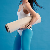 Textured Non-Slip TPE Yoga Mat, Ideal for All Types of Yoga, Pilates, Floor Workouts 183 х 61 х 0,6 cm - BEIGE