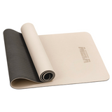 Textured Non-Slip TPE Yoga Mat, Ideal for All Types of Yoga, Pilates, Floor Workouts 183 х 61 х 0,6 cm - BEIGE
